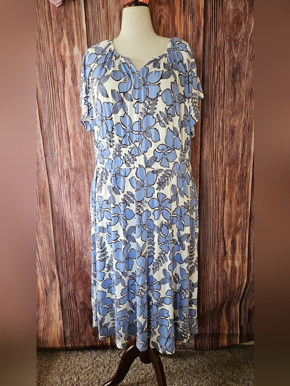NWT Nicole Miller Soft Knit Midi Dress Plus Size 2X